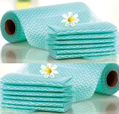 Trapos no tejidos de la limpieza del hogar/azulverde rojo de Rolls los 25*28cm de la toalla de mano