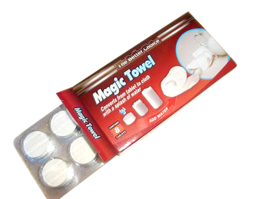 PC comprimidas blancas no tejidas del paquete del tubo de la toalla de Spunlace mini o del paquete 8 del caramelo